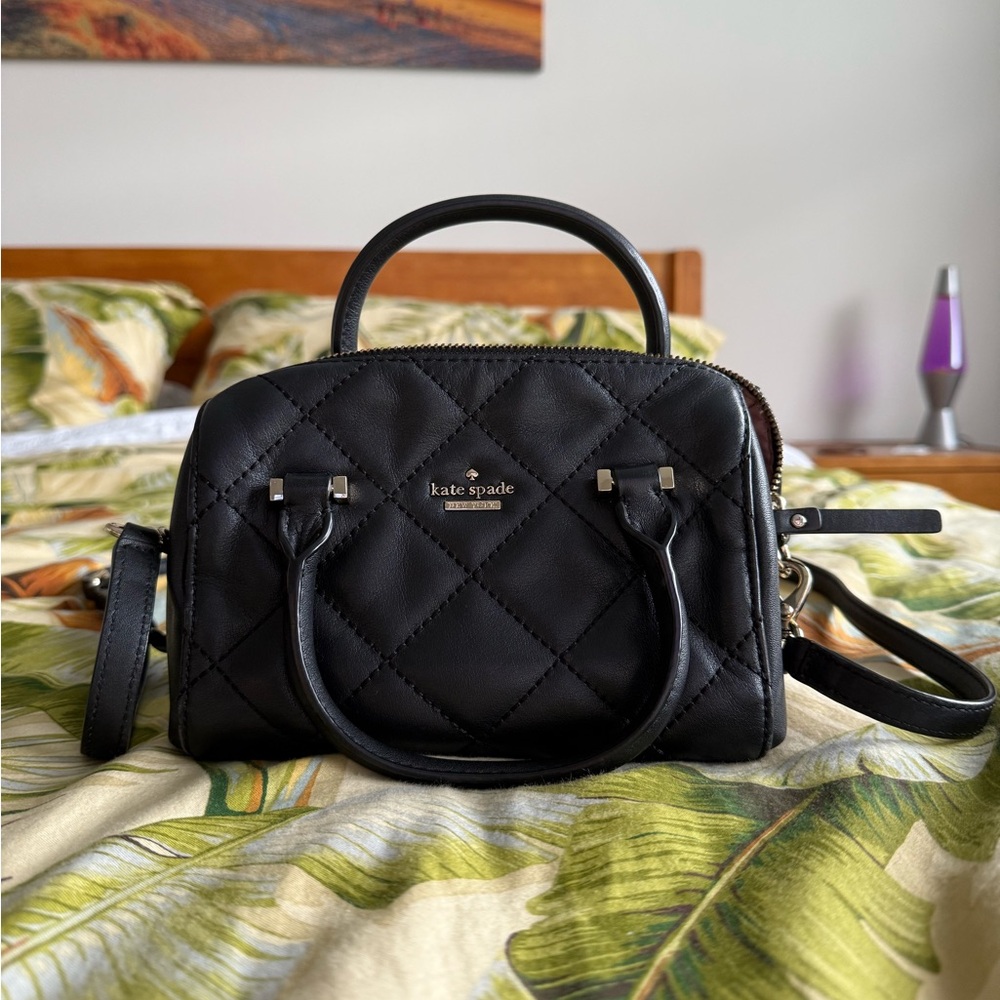 Kate Spade Black Quilted Mini Bag